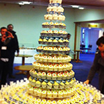 Corporate logo cupcake towers
